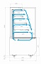 Чертеж KS70 VM 0,9-2 STANDARD open, refrigerated display counter UPSTRAIGHT sidewall (version 2.0) (9005-0109)